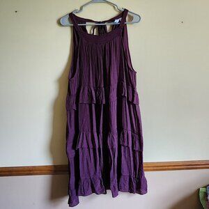 Grace + Karma Dress Purple With Ruffles Size 1X NWOT